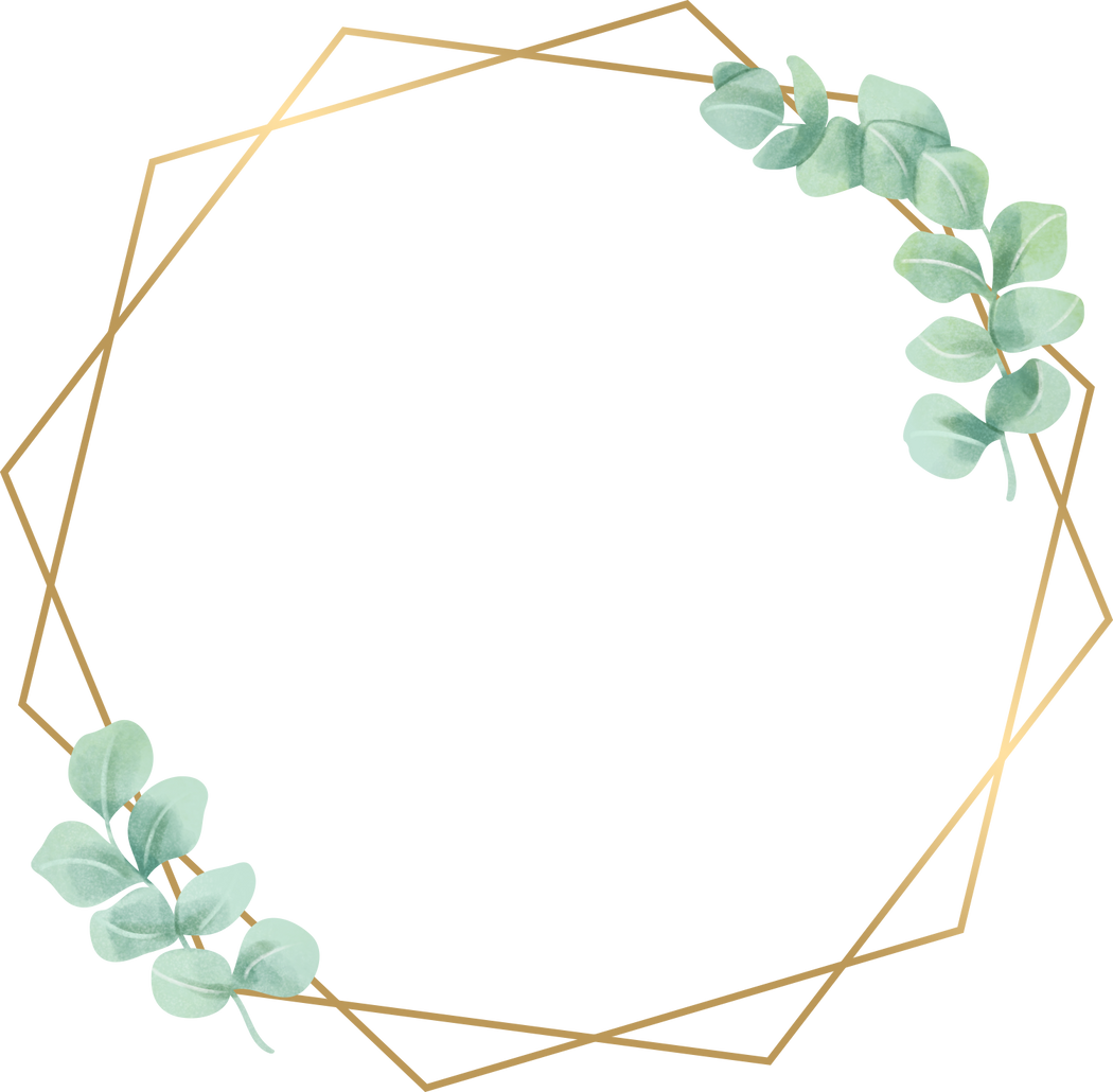 Watercolor Leaf Frame